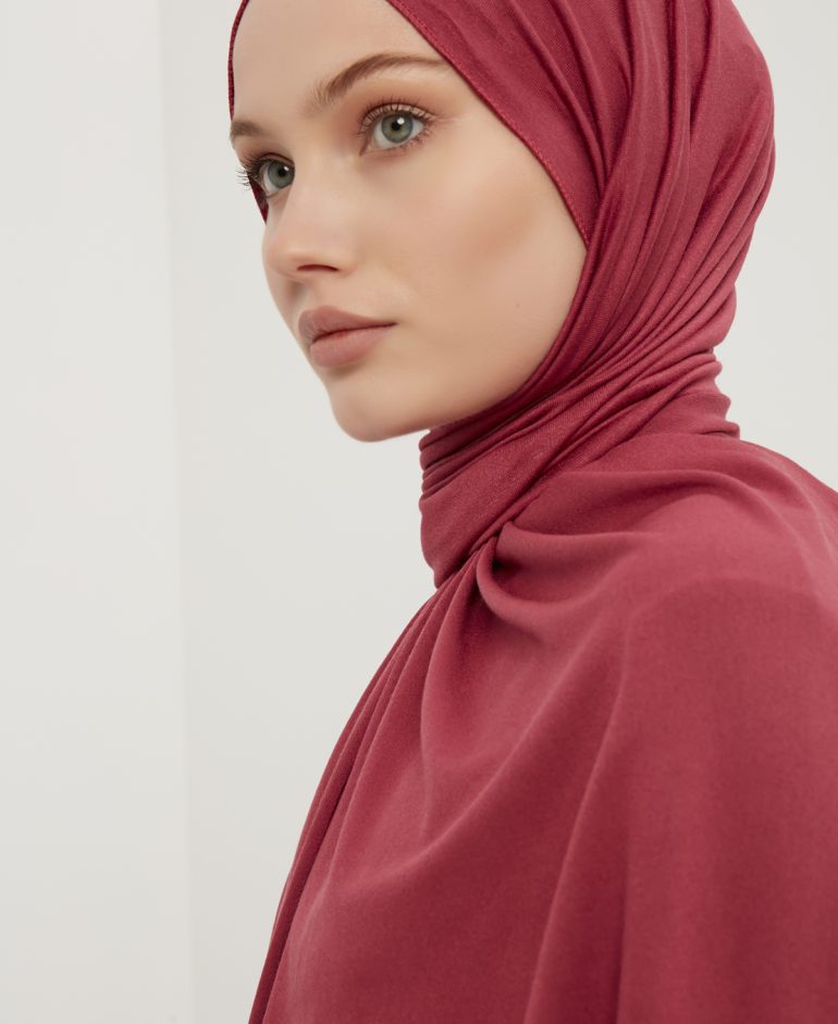 Likralı Penye Şal- Rose