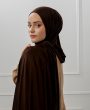Likralı Penye Şal - Acı Kahve