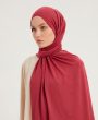 Likralı Penye Şal- Rose