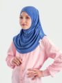 Schaless Mavi Pratik Pileli Çocuk Hazır Türban