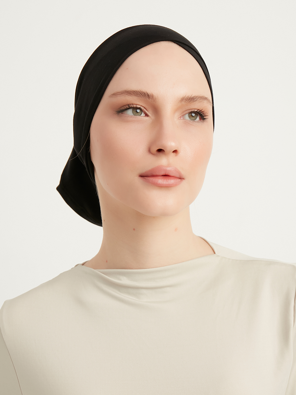 Schaless Siyah Pamuklu Çapraz Boru Bone