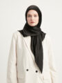 Schaless Siyah Janjanlı Krinkıl Eşarp