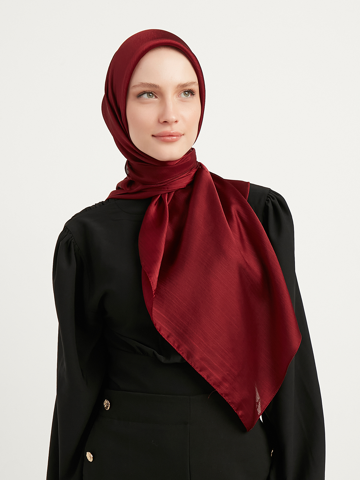 Schaless Bordo Janjanlı Krinkıl Eşarp