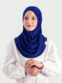 Schaless Saks Mavisi Pratik Pileli Çocuk Hazır Türban