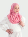 Schaless Pembe Pratik Pileli Çocuk Hazır Türban