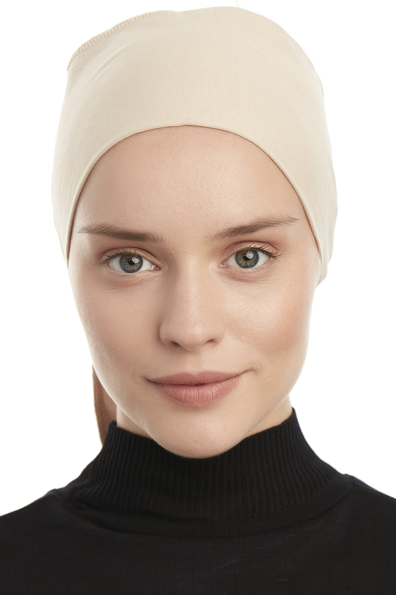 Schaless Pamuklu Taş Rengi Bandana Bone