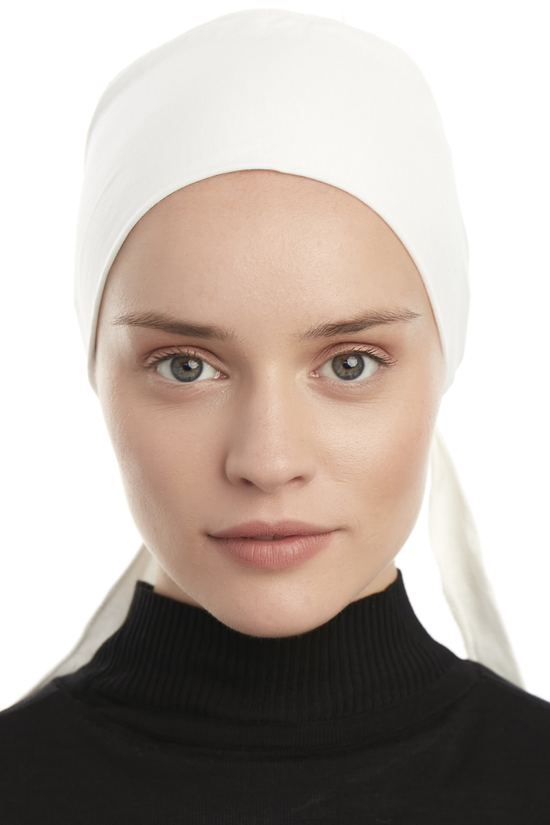 Schaless Pamuklu Beyaz Bandana Bone