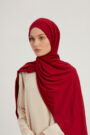 Schaless Likralı Bordo Penye Şal