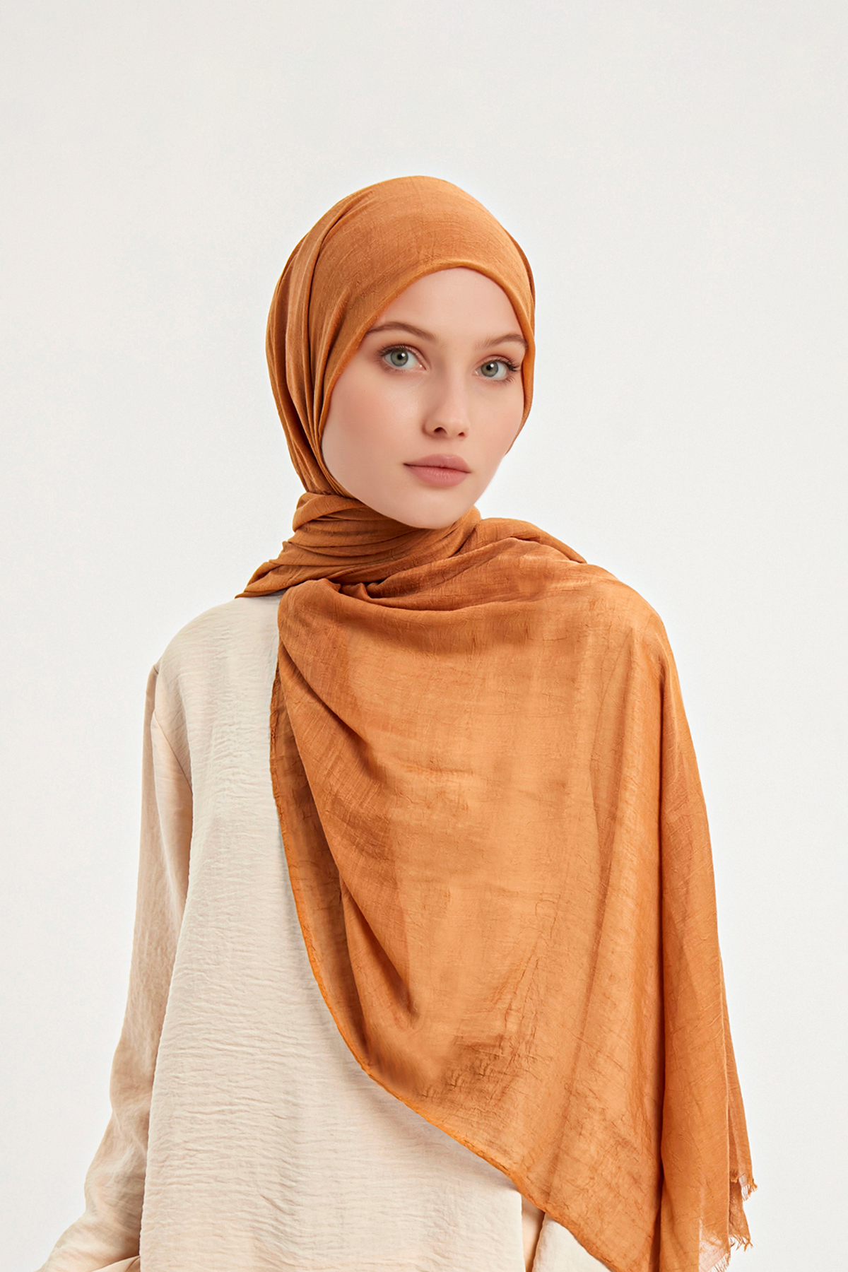 Schaless Confort Düz Camel Şal