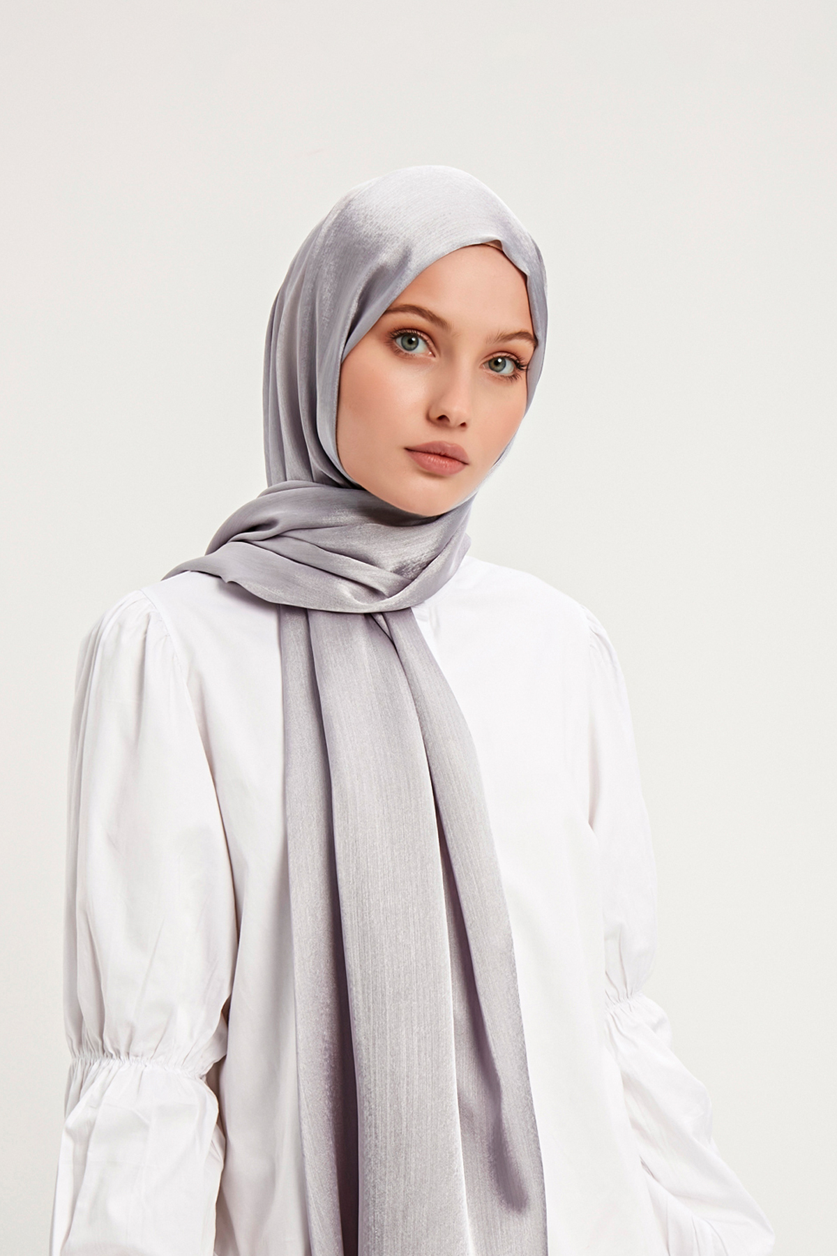 Schaless Janjanlı Gümüş Krinkıl Şal