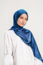 Schaless Janjanlı İndigo Krinkıl Şal