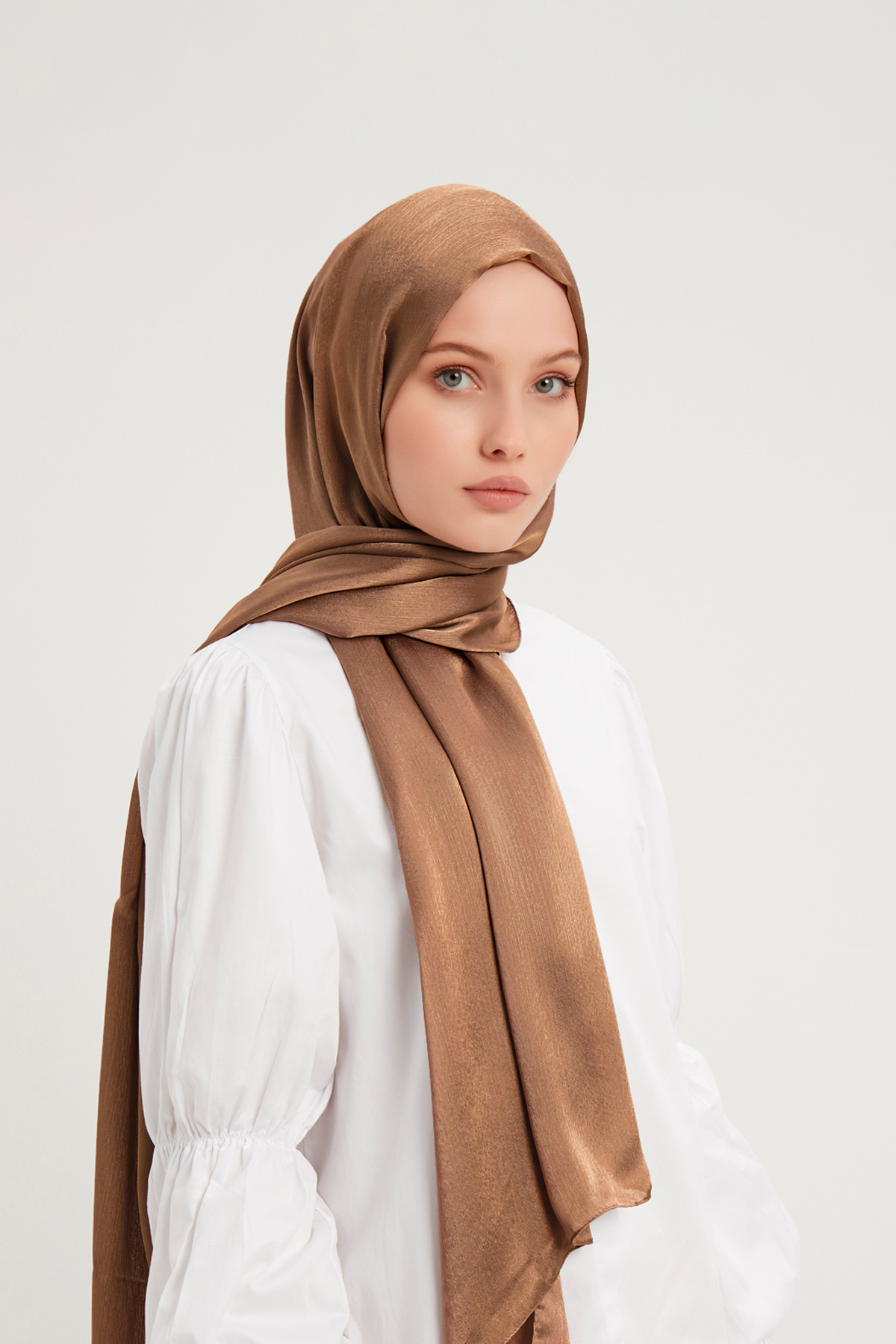 Schaless Janjanlı Kahve Krinkıl Şal