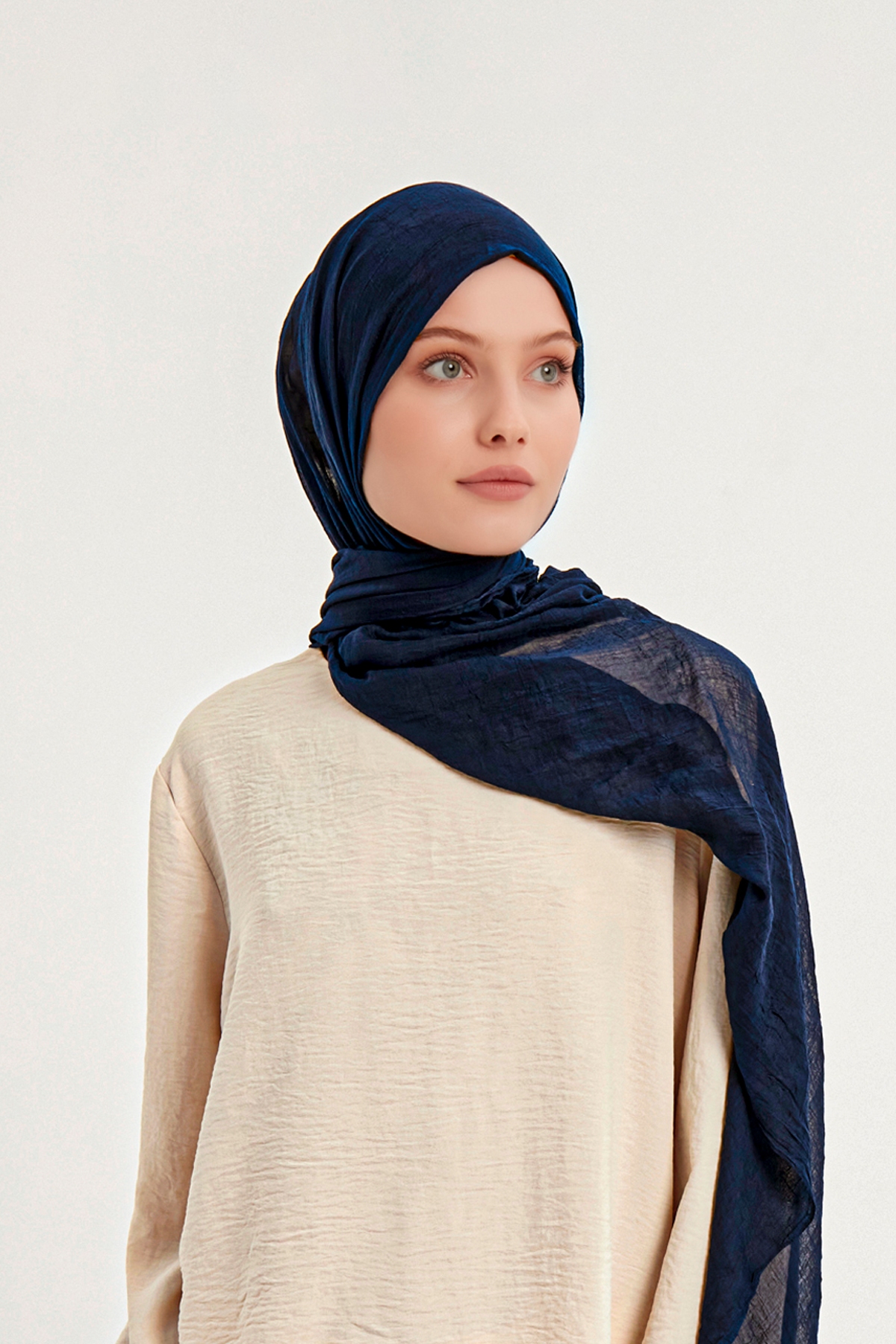 Schaless Confort Düz Lacivert Şal