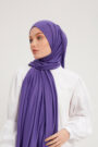 Schaless Likralı Leylak Rengi Penye Şal