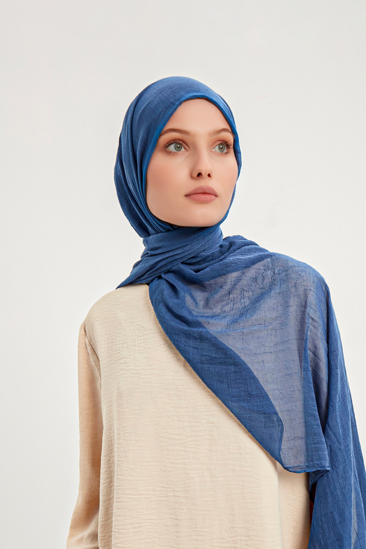 Schaless Confort Düz Mavi Şal