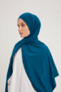 Schaless Likralı Okyanus Mavisi Penye Şal