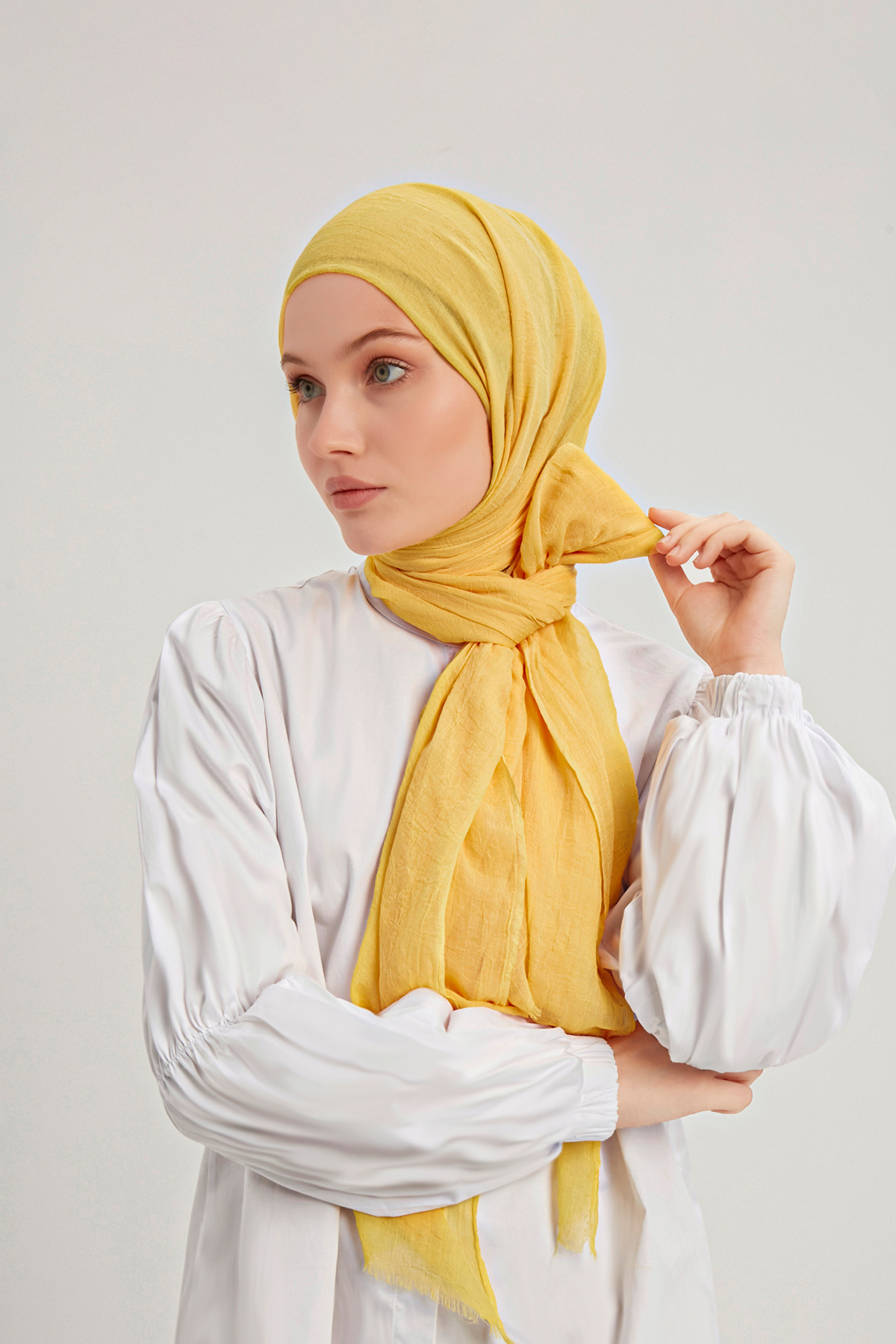 Schaless Confort Düz Sarı Şal