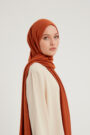 Schaless Likralı Tarçın Rengi Penye Şal