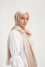 Schaless Janjanlı Taş Rengi Krinkıl Şal
