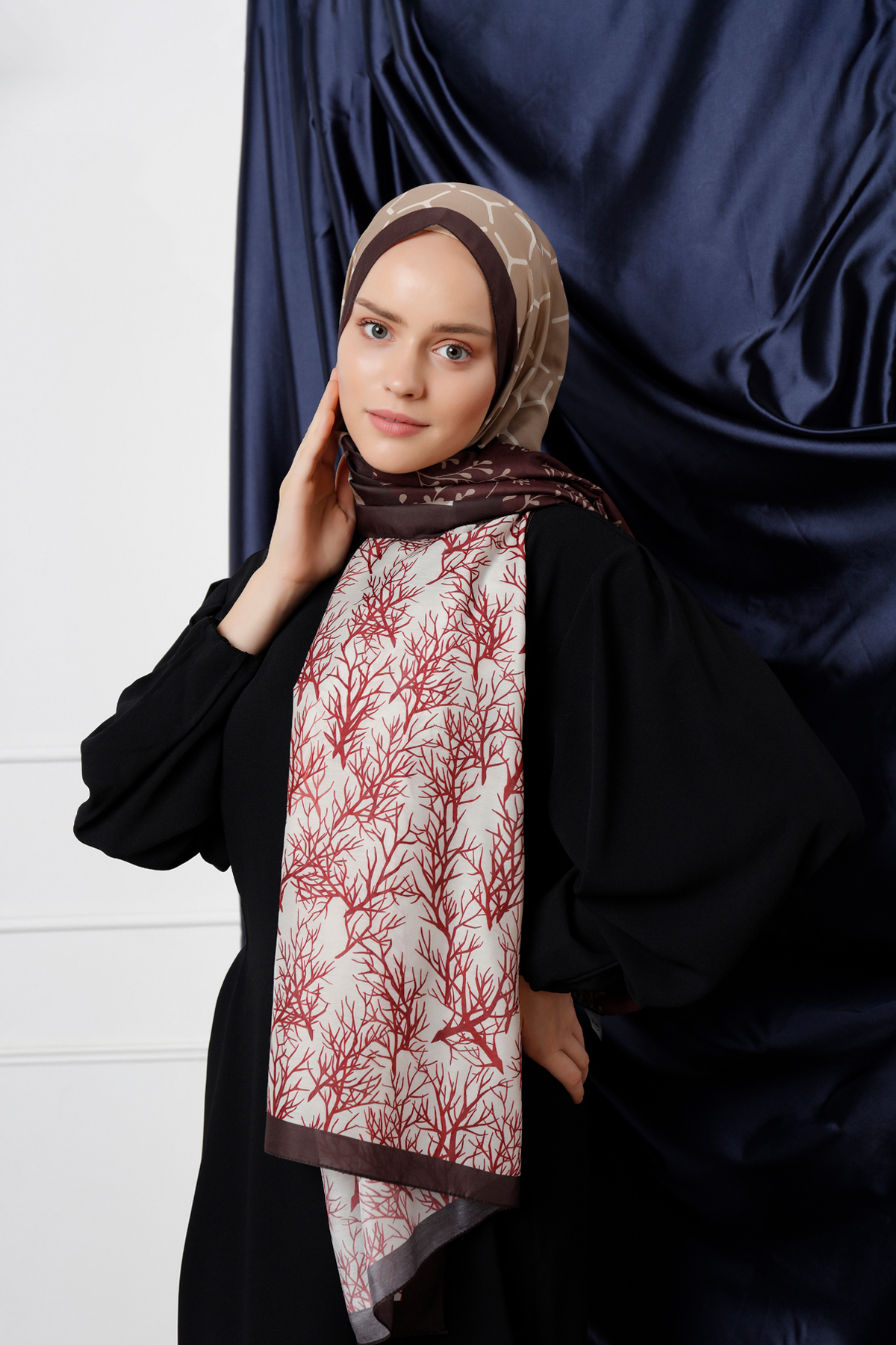 Schaless Vizon Trio Dal Desenli Şal