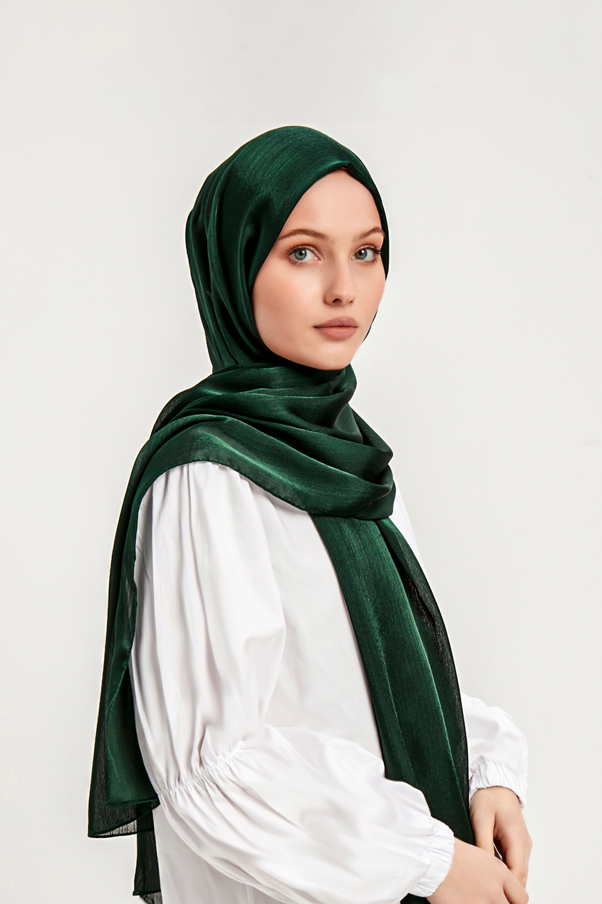 Schaless Janjanlı Zümrüt Krinkıl Şal