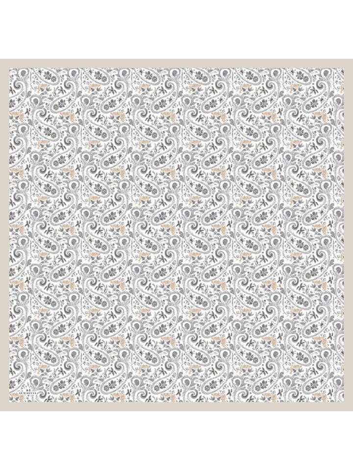 Schaless Aurora Bej Çiçek Desenli Janjanlı Eşarp Resmi-4