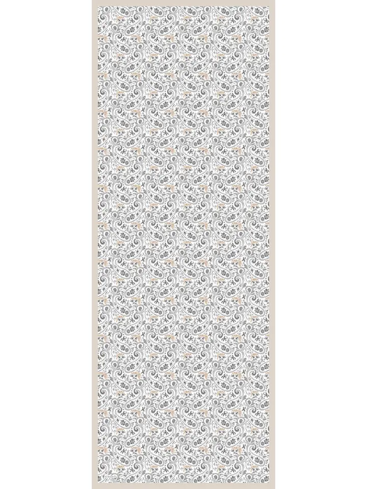 Schaless Aurora Bej Çiçek Desenli Janjanlı Şal Resmi-3