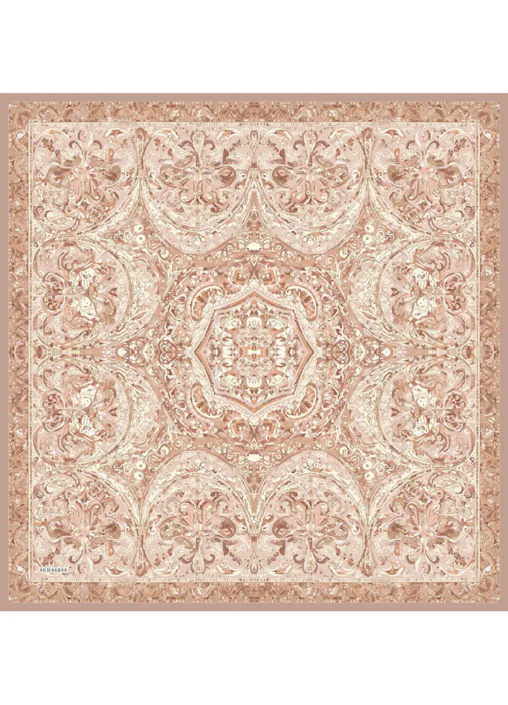 Schaless Vierra Bej Desenli Viskon Eşarp Resmi-3