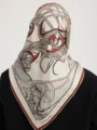 Schaless Serica Bordo Merdiven Motifli Twill İpek Eşarp Resmi-2