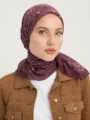 Schaless Efilia Bordo Kalp Desenli Eşarp Resmi