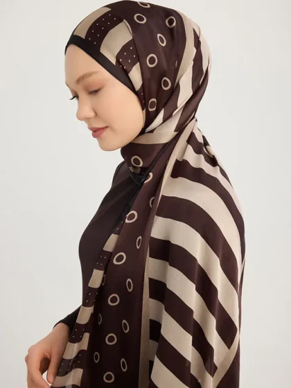 Schaless Aurora Bordo Desenli Janjanlı Şal Resmi