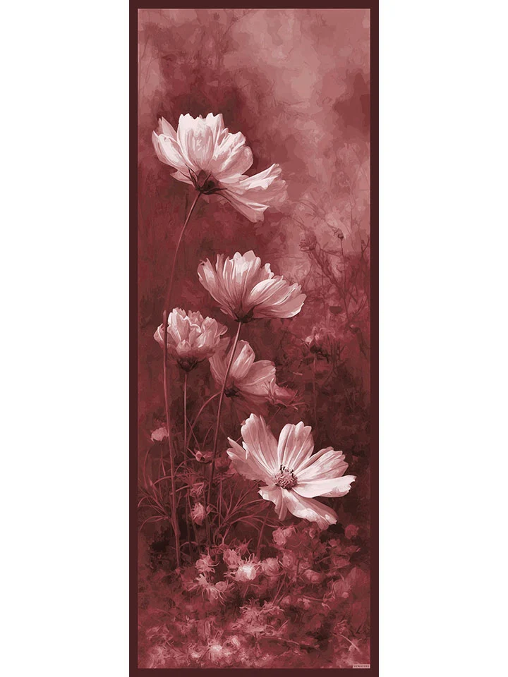 Schaless Efilia Bordo Monokrom Desenli Şal Resmi-3