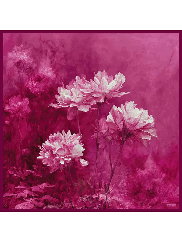 Schaless Efilia Fuşya Monokrom Desenli Eşarp Resmi-4