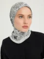 Schaless Efilia Gri Kalp Desenli Eşarp Resmi