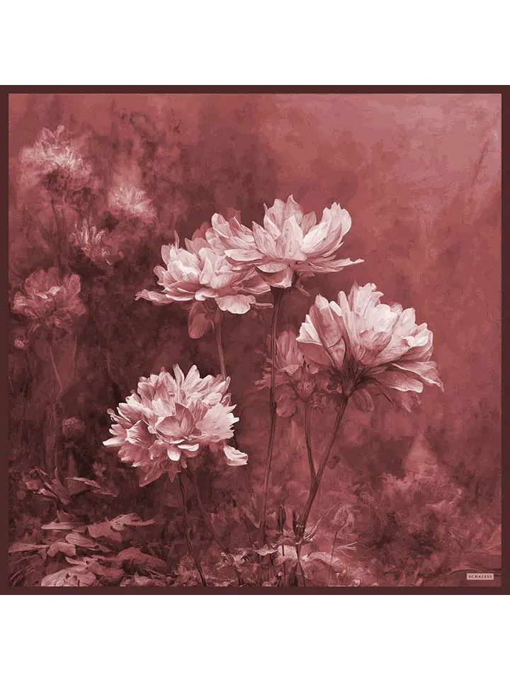 Schaless Efilia Gül Kurusu Monokrom Desenli Eşarp Resmi-4