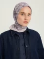 Schaless Efilia İndigo Kalp Desenli Eşarp Resmi