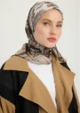 Schaless Efilia Kahverengi Paisley Desenli Janjanlı Eşarp Resmi