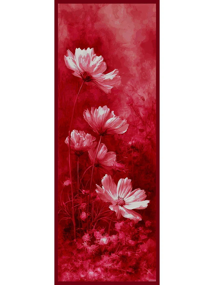 Schaless Efilia Kırmızı Monokrom Desenli Şal Resmi-3