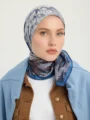 Schaless Efilia Lacivert Orman Desenli Eşarp Resmi