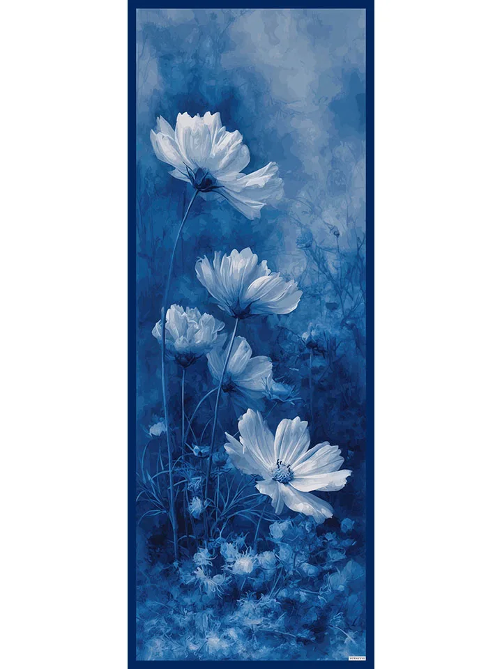 lacivert-sal-25137-01 Schaless Efilia Lacivert Monokrom Desenli Şal Resmi-3