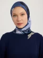 Schaless Aurora Lila Kenar Bordürlü Janjanlı Eşarp Resmi