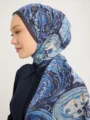 Schaless Efilia Mavi Paisley Desenli Şal Resmi