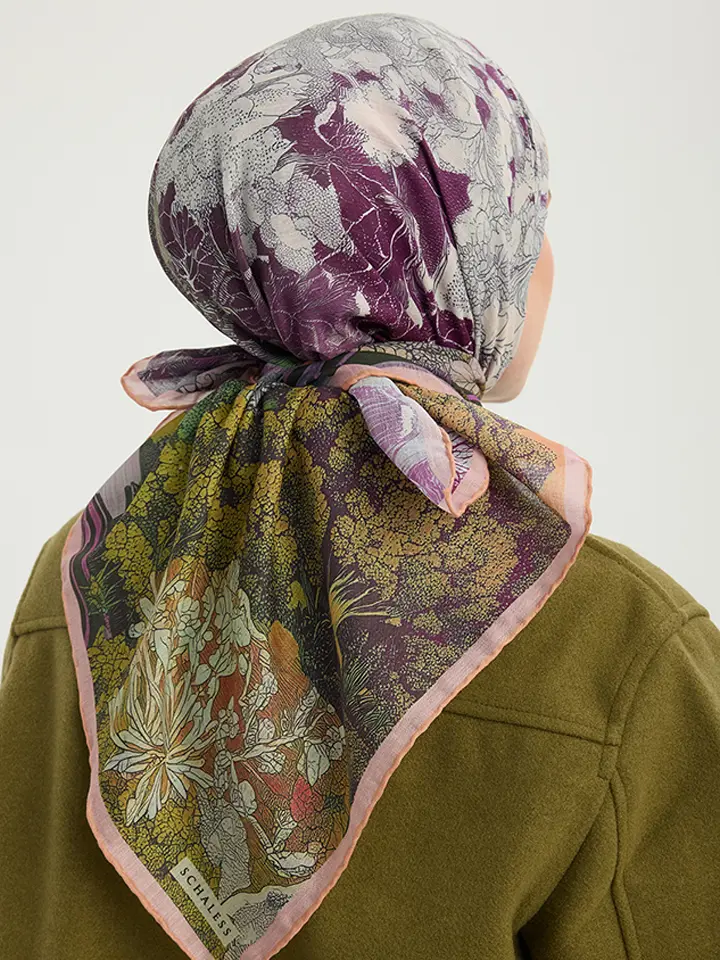 Schaless Efilia Mor Orman Desenli Eşarp Resmi-2