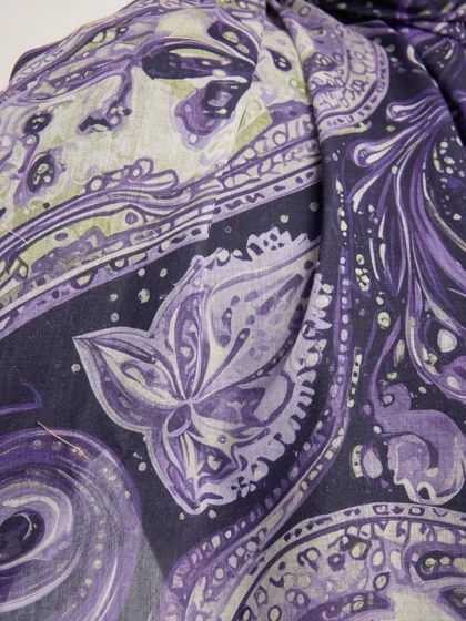 Schaless Efilia Mor Paisley Desenli Şal Resmi-2