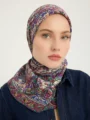 Schaless Vierra Mor Desenli Viskon Eşarp Resmi