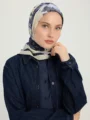 Schaless Vierra Mor Soyut Çiçek Desenli Viskon Eşarp Resmi