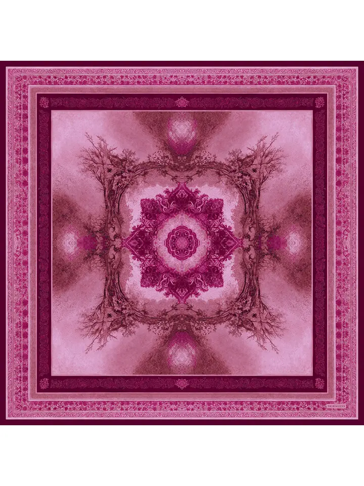 Schaless Efilia Mürdüm Mandala Desenli Janjanlı Eşarp Resmi-4