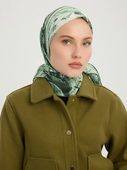 Schaless Efilia Nefti Paisley Desenli Janjanlı Eşarp Resmi