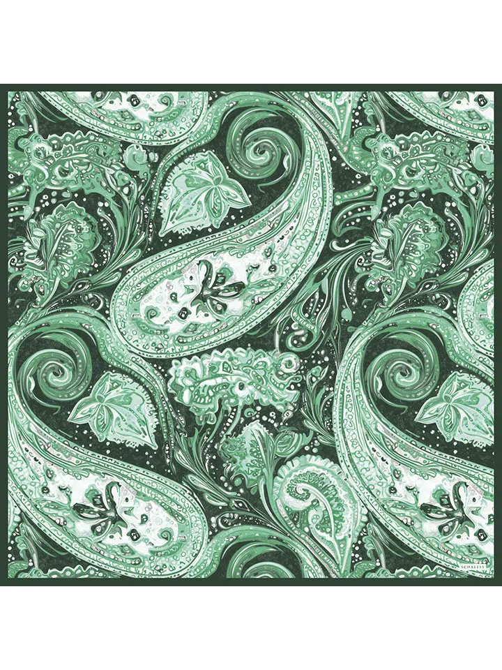 Schaless Efilia Nefti Paisley Desenli Janjanlı Eşarp Resmi-4