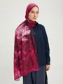 Schaless Efilia Pembe Monokrom Desenli Şal Resmi